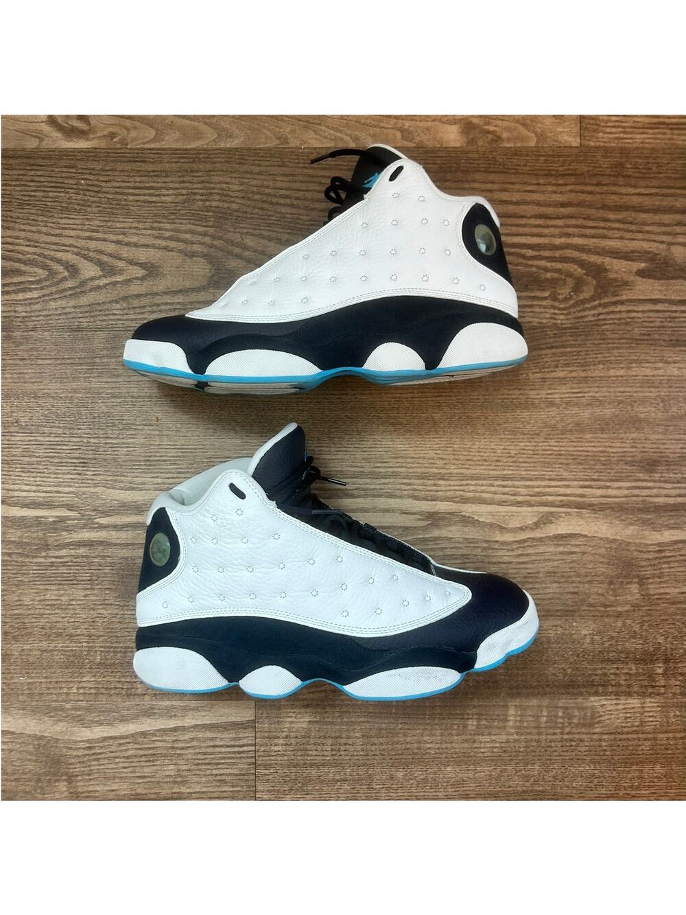Air Jordan 13 Retro Obsidian Powder Blue Size 10 White Black Blue 414571-144